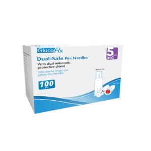 GlucoRx Dual-Safe Pen Needles 5mm/31g (100pcs)